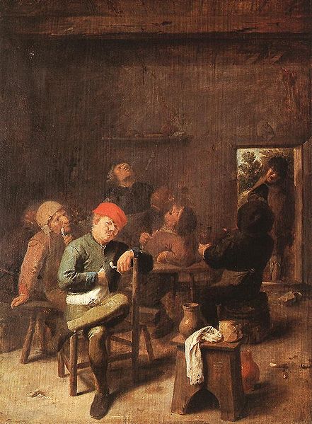 Adriaen Brouwer Peasants Smoking and Drinking